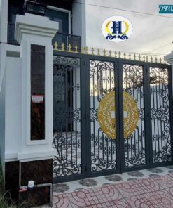 Mẫu cửa cổng 4 cánh sang trọng hsp