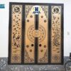 mẫu cửa sắt 4 cánh cnc nổi bật hsp