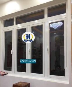 cửa sổ 4 cánh nhôm kính hiện đại hsp