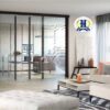 vách ngăn phòng khách nhôm kính đẹp chất lượng hsp