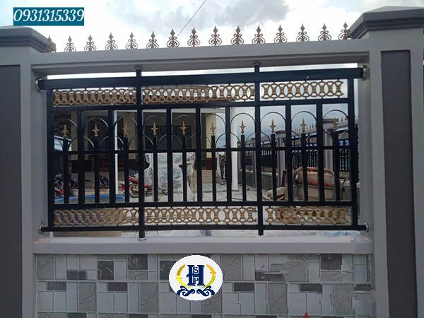 khung rào sắt mỹ thuật đẹp hsp