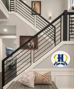 lan can cầu thang bằng sắt hộp đẹp hsp