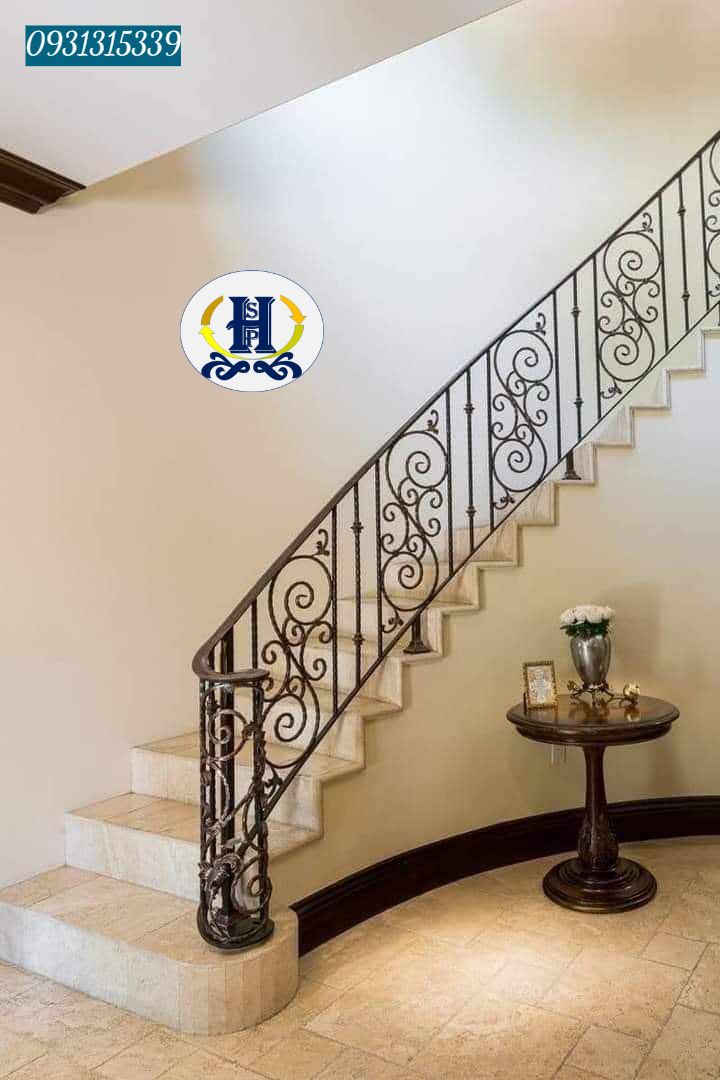 lan can cầu thang đơn giản tinh tế hsp